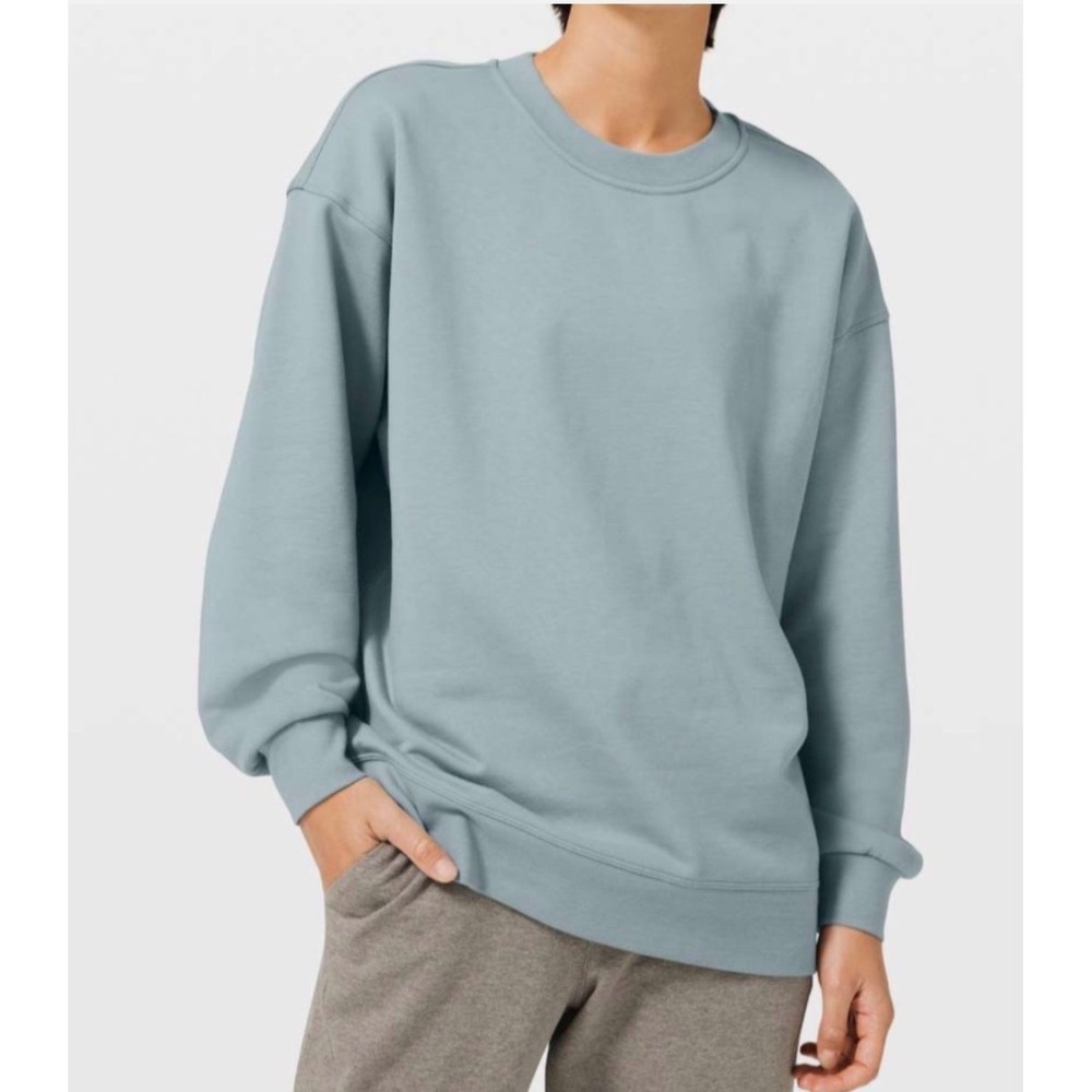 Lululemon‎ Perfectly Oversized Crew Sweatshirt Womens 8 Blue Perfectly Oversized
